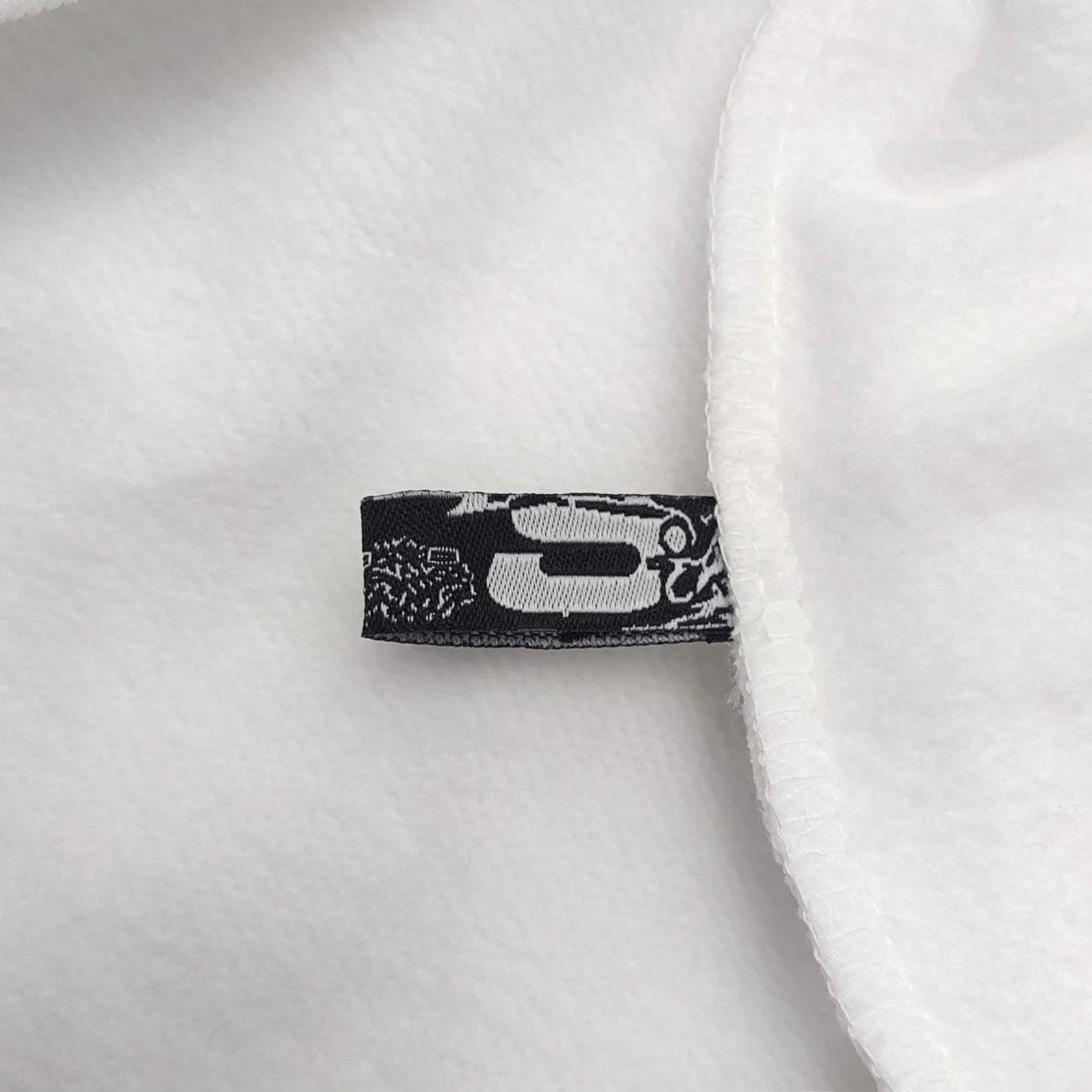SP5DER OG RHINESTONE LOGO HOODIE WHITE