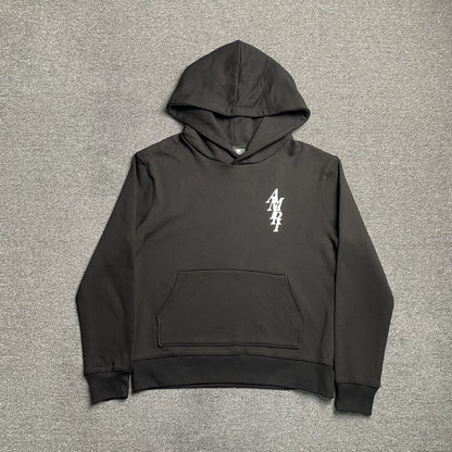 AMIRI LETTER LOGO HOODIE BLACK