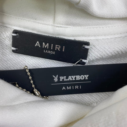 AMIRI PLAYBOY LOGO HOODIE WHITE GREEN