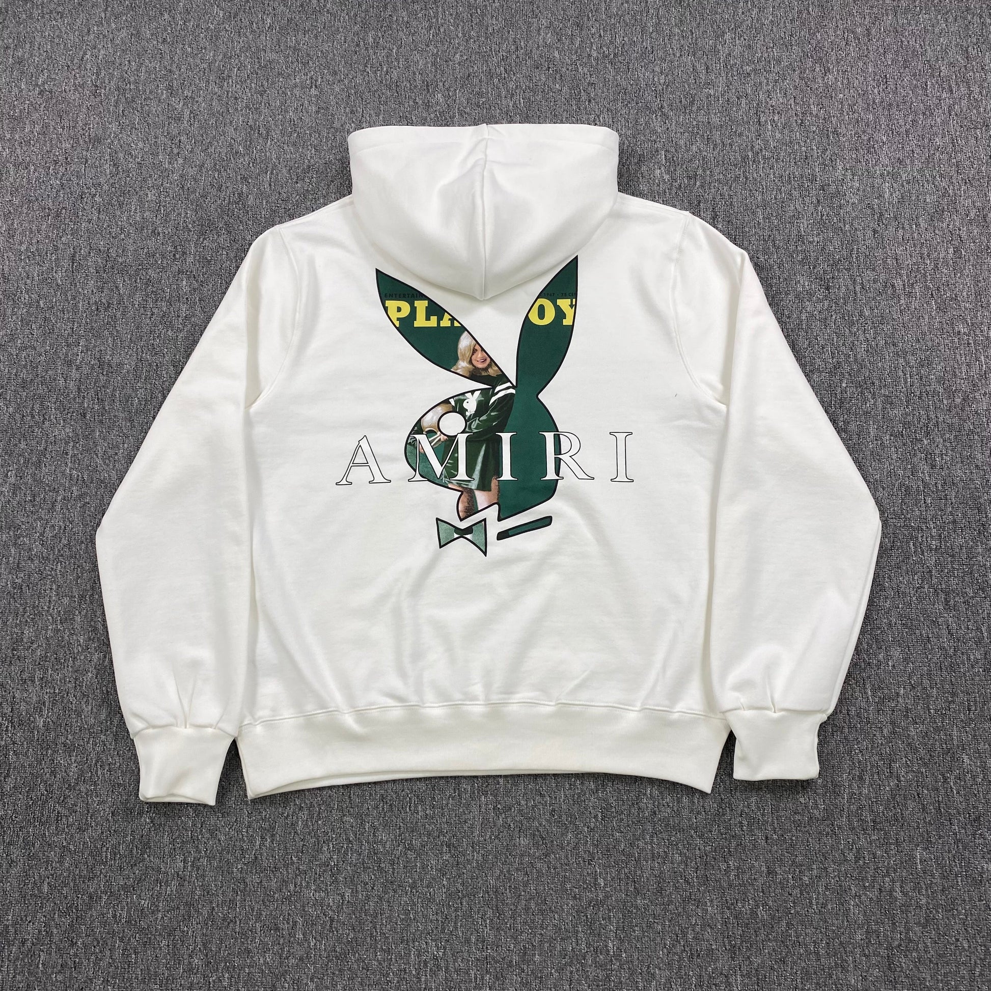 AMIRI PLAYBOY LOGO HOODIE WHITE GREEN