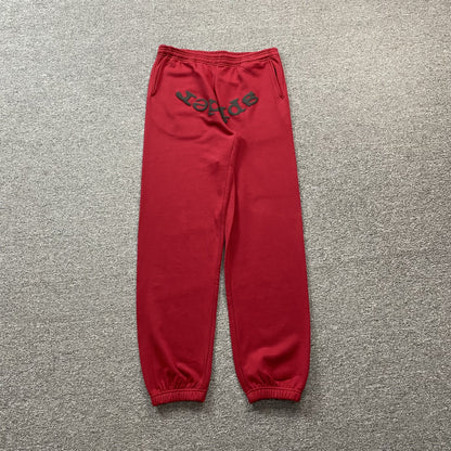 SP5DER VVS SWEATPANTS RED