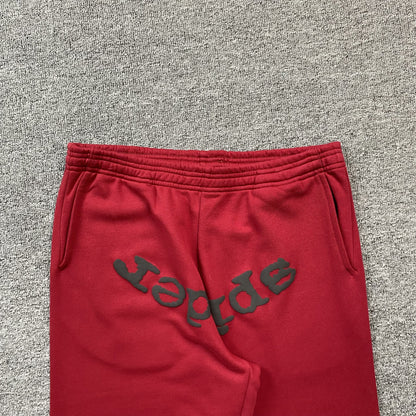 SP5DER VVS SWEATPANTS RED