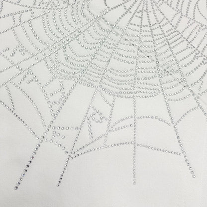 SP5DER OG RHINESTONE LOGO HOODIE WHITE